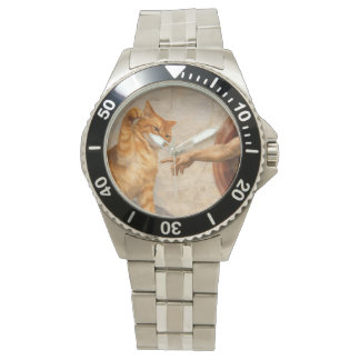 Montre Création d'Adam avec le chat Sarca, une œuvre d'ar