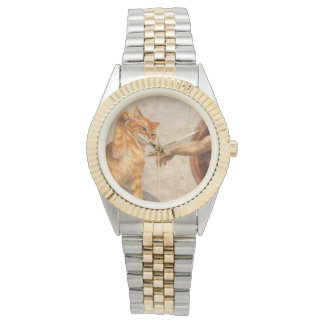 Montre Création d'Adam avec le chat Sarca, une œuvre d'ar