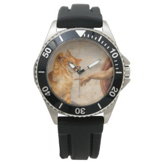 Montre Création d'Adam avec le chat Sarca, une œuvre d'ar