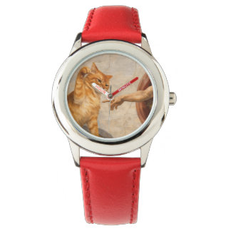 Montre Création d'Adam avec le chat Sarca, une œuvre d'ar