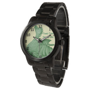 Montre créature imaginaire mythique dragon vert mignon
