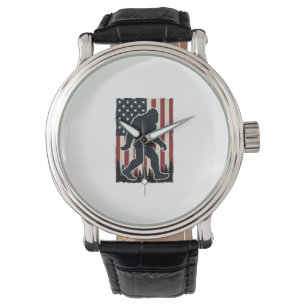 Montre Créature Sauvage Patriotique Drapeau Vintage Vecte