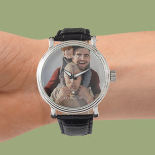 Montre Créez Votre Propre Cadeau de Texte de Photo Souven
