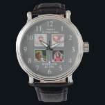 Montre Créez votre propre collection de photos 4 Nom de f<br><div class="desc">Créez votre propre montre photo collage avec 4 de vos photos préférées. La montre photo cadre vous aide à chérir vos moments spéciaux et fait également un cadeau réfléchi pour les parents, grands-parents et amis. La montre personnalisée avec photos en fait un cadeau parfait pour toutes les occasions. Personnalisez avec...</div>