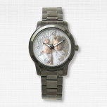 Montre Créez votre propre photo personnalisée<br><div class="desc">Design d'horloge moderne moderne et décoratif élégant personnalisable avec votre photo, image ou logo personnalisé. Ajoutez votre photo, votre design ou votre oeuvre préférée pour créer quelque chose de vraiment unique. Pour modifier ce modèle de conception, cliquez sur le bouton "Modifier" et téléchargez votre propre image comme indiqué ci-dessus. Offrez-vous...</div>