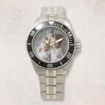 Montre Créez votre propre photo personnalisée<br><div class="desc">Design d'horloge moderne moderne et décoratif élégant personnalisable avec votre photo, image ou logo personnalisé. Ajoutez votre photo, votre design ou votre oeuvre préférée pour créer quelque chose de vraiment unique. Pour modifier ce modèle de conception, cliquez sur le bouton "Modifier" et téléchargez votre propre image comme indiqué ci-dessus. Offrez-vous...</div>