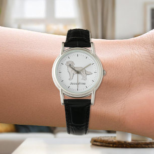 Montre Crème Anglaise Golden Retriever Chien Et Nom Perso