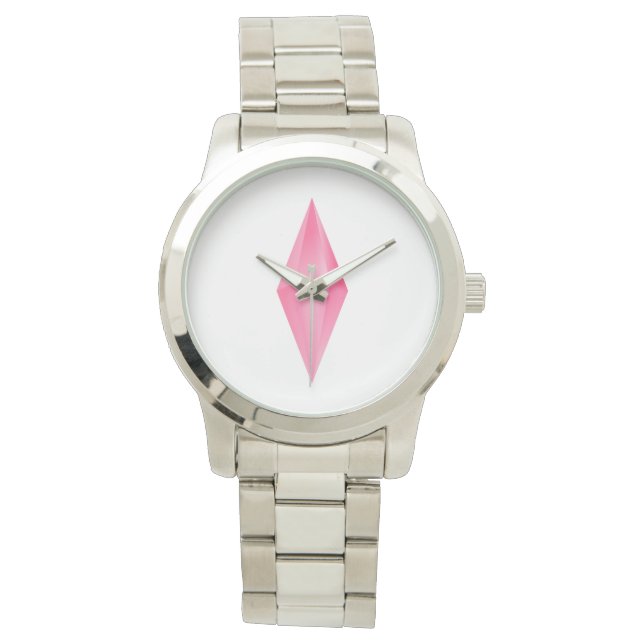 Montre cristal rose (devant)