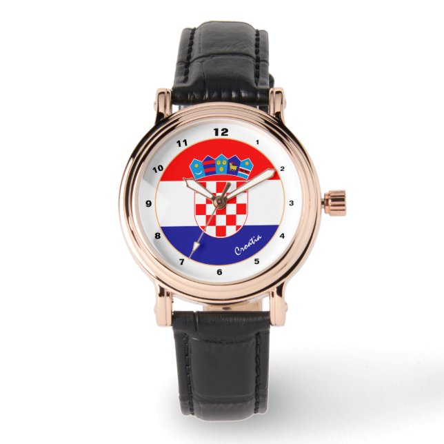 Montre Croatian Flag & Croatia trendy fashion /design (Recto)