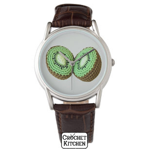 Montre Crochet vert minimal doux et moderne Kiwi Fruit
