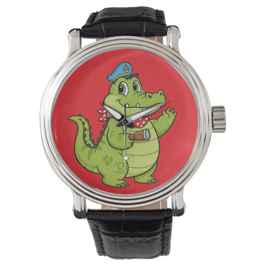Montre crocodile (devant)