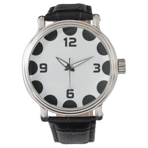Montre Croissant couleur - noir et blanc