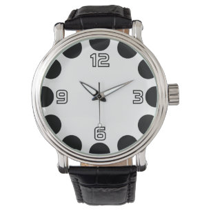 Montre Croissant couleur - Noir et Blanc v2