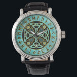 Montre Croix celtique décorative - et alphabet Runes<br><div class="desc">Croix celtique décorative - et alphabet Runes</div>