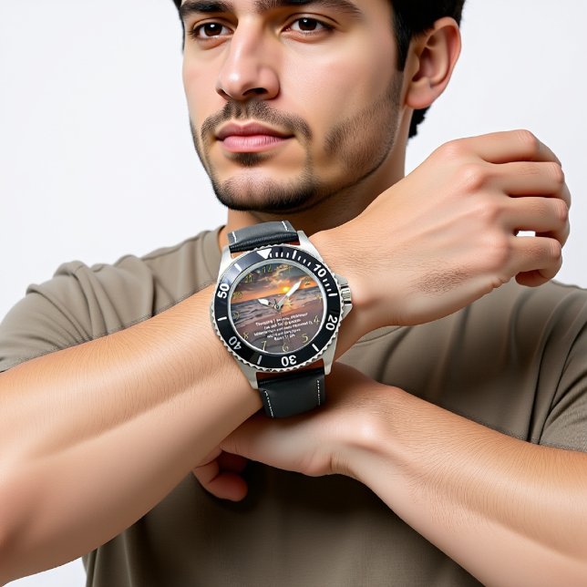 Montre Croix de foi chrétienne avec Mark 11:24 (Créateur téléchargé)