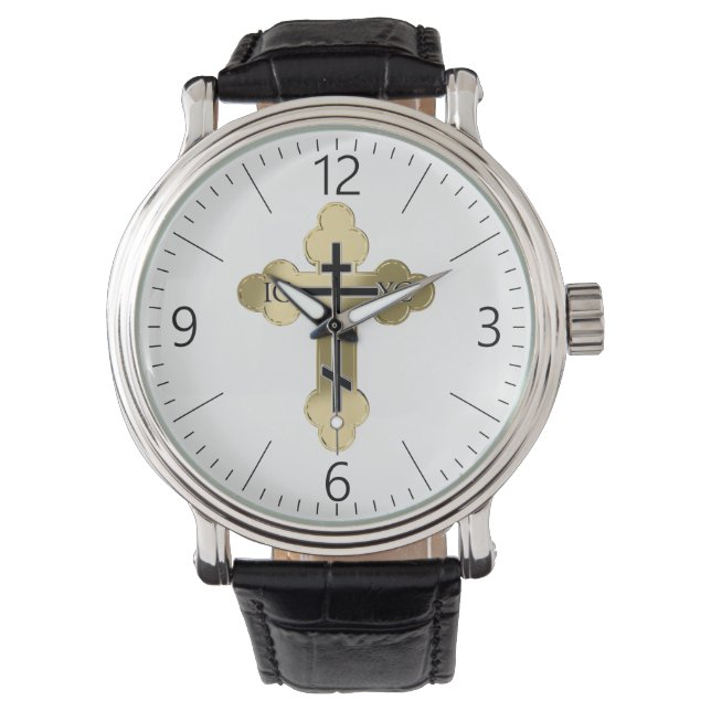 Montre Croix orthodoxe chrétienne (devant)