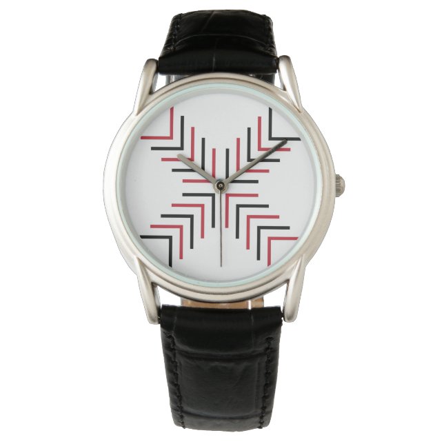 Montre Croix X (rouge et noir) (devant)