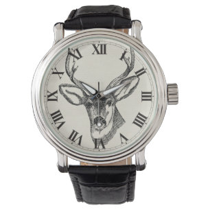 Montre Croquis de cerfs communs