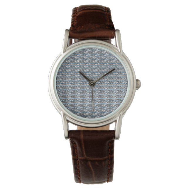 Montre Cross Filigree Design Blue Pattern (devant)