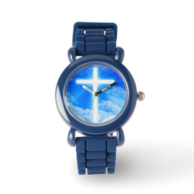 Montre Cross of Light Jesus Christ Customizable Christian (Recto)