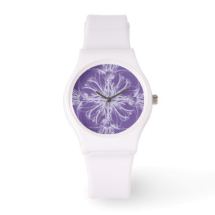 Montre Cru pourpre de damassé floral