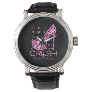 Montre Crush Breast Cancer Awareness Bling Pink Ribbon