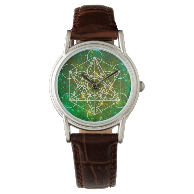 Montre Cube de Metatron, Géométrie Sacrée, Symbole Spirit (devant)