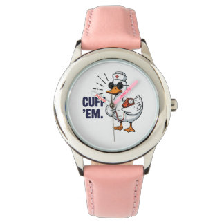 Montre Cuff 'Em Goose Nurse Funny Silly Goose Nurse