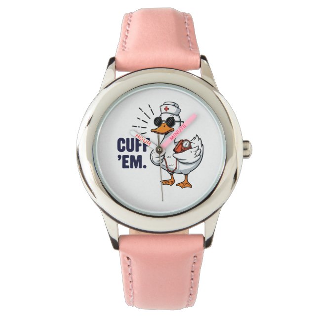 Montre Cuff 'Em Goose Nurse Funny Silly Goose Nurse (devant)