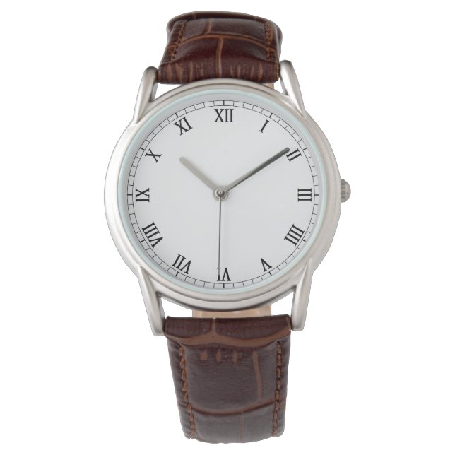 Montre Cuir Brown classique personnalisé (devant)
