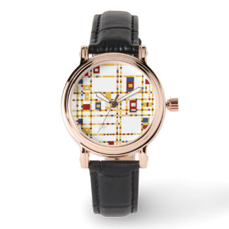 Montre Cuir noir Carré personnalisé