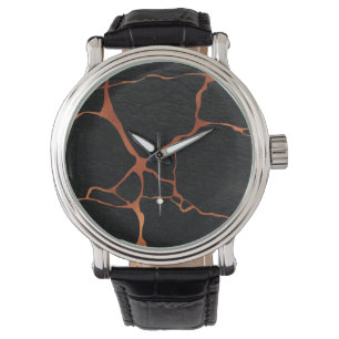 Montre Cuir noir Kintsugi 1C