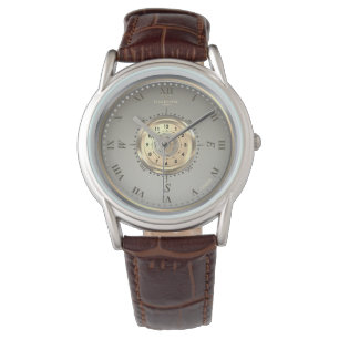 Montre Cuir Personnalisé Deux Tons Classique Nautical