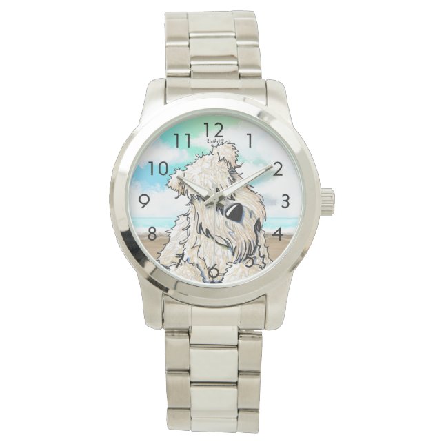 Montre Curieux Wheaten Terrier Watch (devant)
