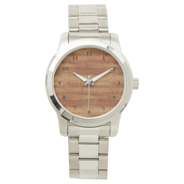 Montre Curly Koa Acacia Grain (devant)