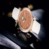 Montre Custom couple floral names monogram orange