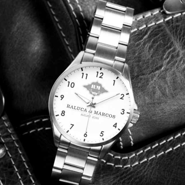 Montre Custom engraved elegant couple  name  (Créateur téléchargé)