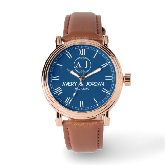 Montre Custom lover name initial monogram Personalized  (Recto)