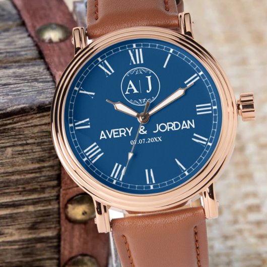 Montre Custom lover name initial monogram Personalized 