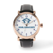 Montre Custom name Luxury vintage blue Monogram (Recto)
