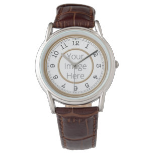 Montre Custom Photo Brown Moderne Minimaliste