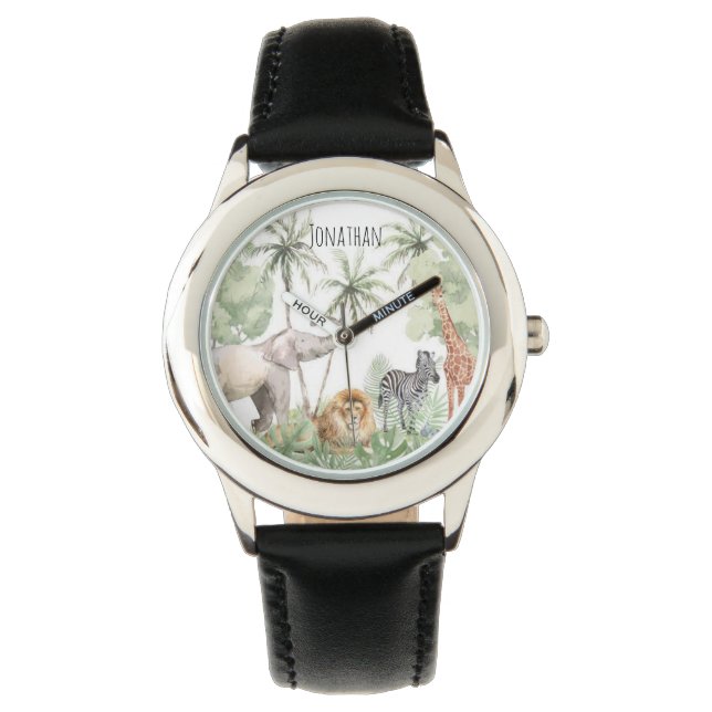 Montre Custom Safari Name Watch For Kids (devant)