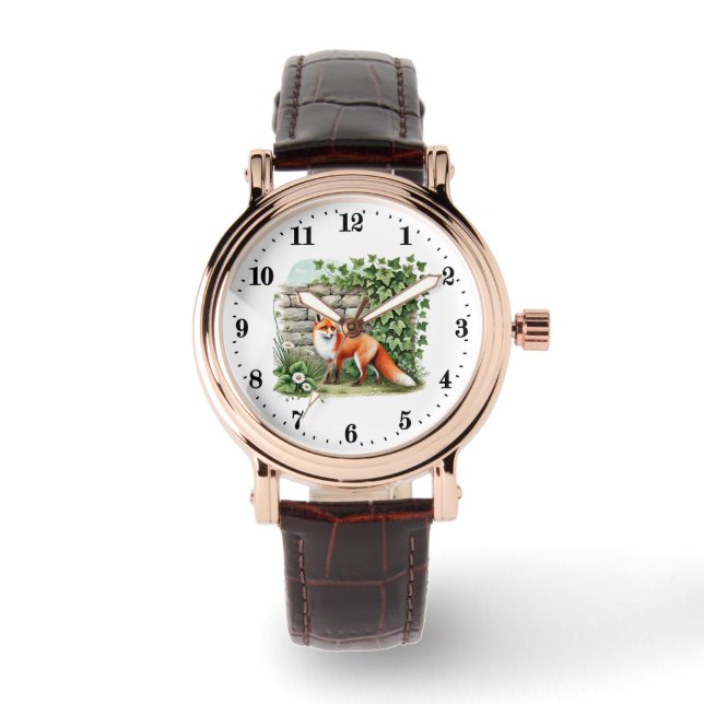Montre Cute animal fox lovers  (Recto)