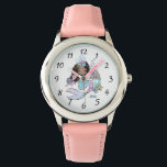 Montre Cute Aquarelle personnalisée Mermaid Kingdom<br><div class="desc">Ajoutez le nom de votre enfant à ce joli royaume marin de sirène magique aquarelle. Un cadeau parfait pour l'anniversaire,  le retour à l'école ou Noël. Montre de l'enfant. Choisissez votre propre couleur de bande de montre.</div>