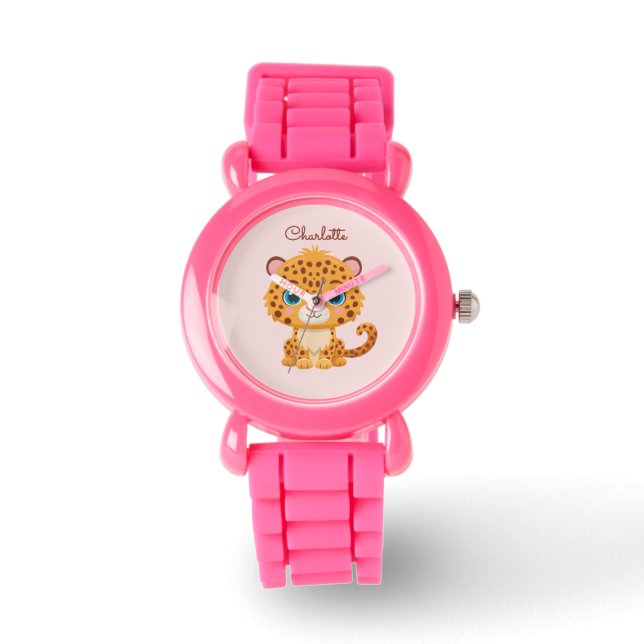 Montre Cute Baby Leopard Safari Animal Kids (Recto)