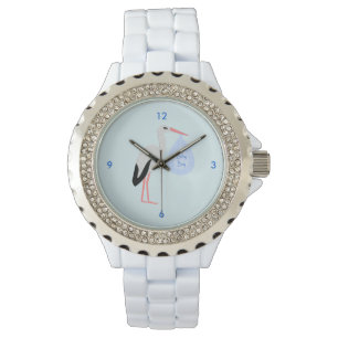 Montre Cute Blue Baby Boy Stork