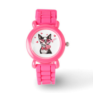 Montre Cute Boston Terrier Regarder les enfants