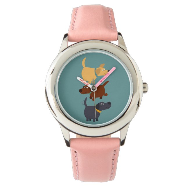 Montre Cute Cartoon Labradors en 3 Saveurs Regarder (devant)