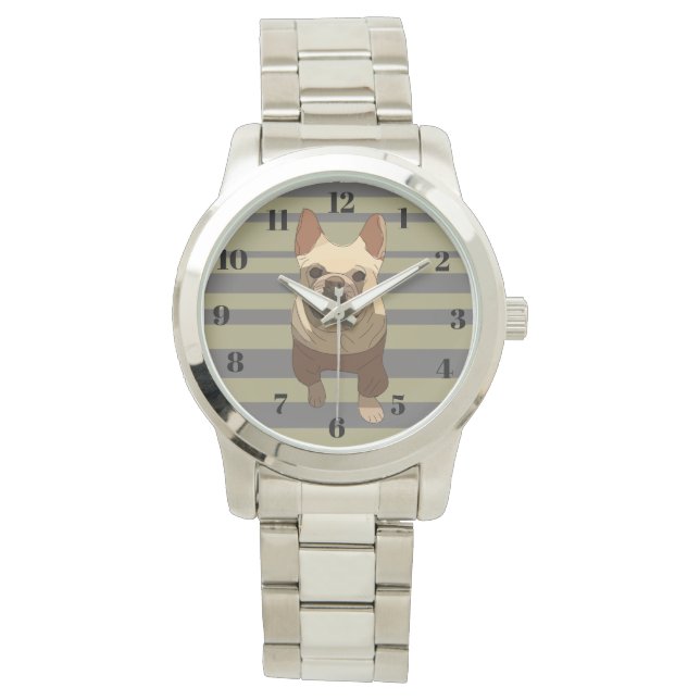 Montre Cute dog, Striped (devant)