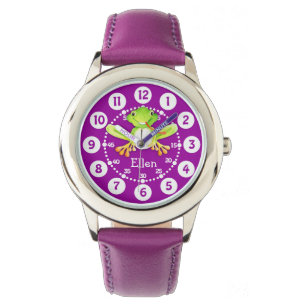 Montre Cute gamins grenouille et nom